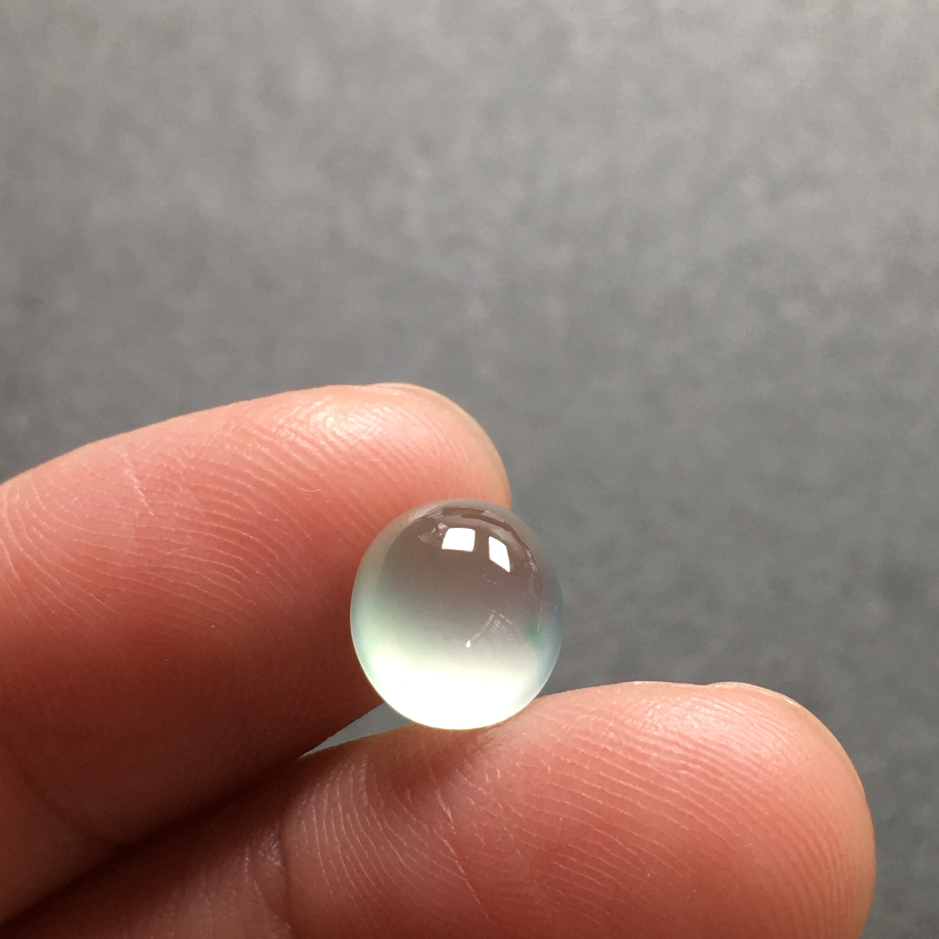 Burmese jadeite high ice clear water gold wire cabochon ring