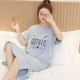 2020 váy ngủ nữ mùa hè cotton ngắn tay hoạt hình dễ thương Công chúa Hàn Quốc đồ ngủ ngọt ngào nữ phục vụ tại nhà mùa hè - Đêm đầm