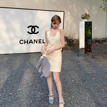 LIN (white cloud doodle) dolls collar jersey jacket Summer new white dress dress fashion suit women