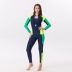 Fat MM plus size áo tắm nữ quần dài tay xẻ tà chống nắng sứa thể thao chuyên nghiệp bộ đồ lặn toàn thân bộ đồ bốn mảnh - Bộ đồ bơi hai mảnh
