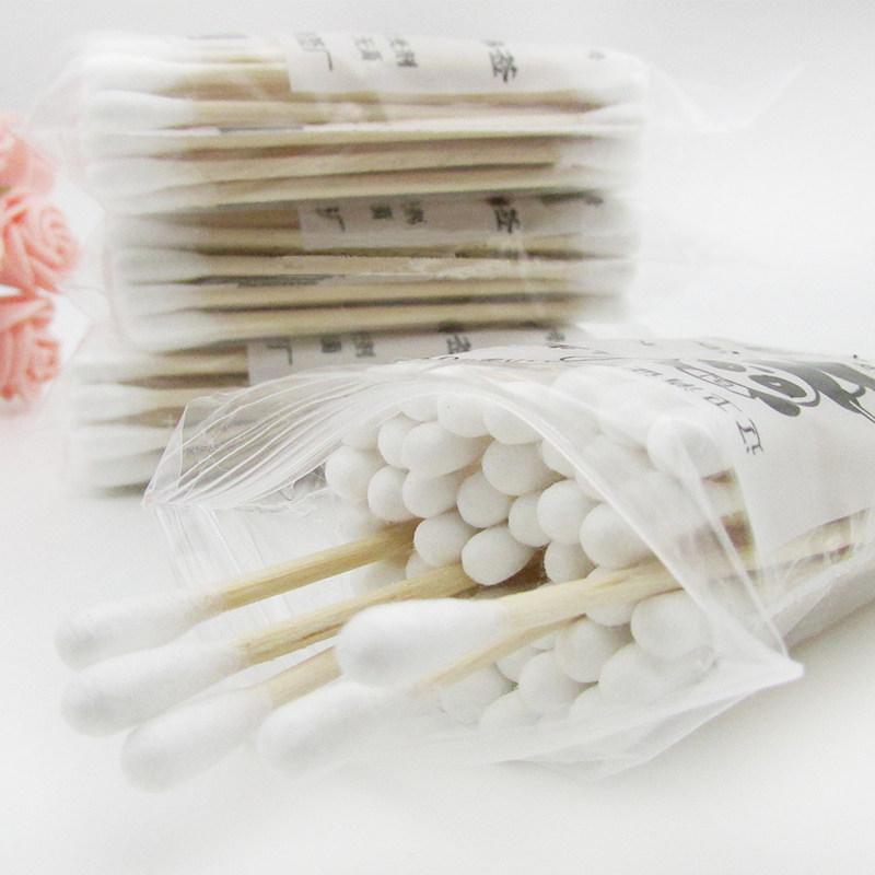 Cotton baton Makeup Cotton Bat 50 only Children's cotton stick cotton Sign Makeup Cotton Stick Clean Cotton Stick Double Head