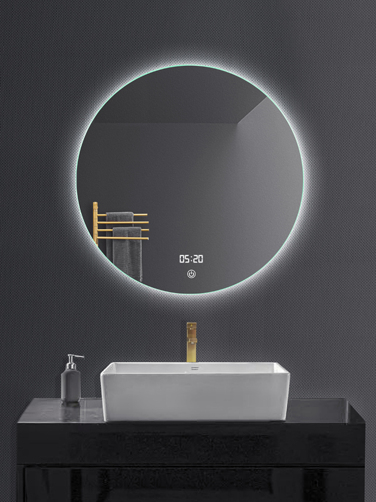 BOLEN Smart round mirror Wall mounted bathroom mirror with lamp Powder room mirror led mirror Toilet toilet mirror