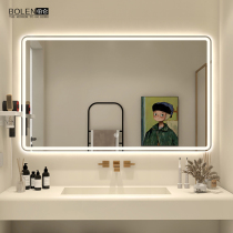 BOLEN Smart Mirror Touch Screen Bathroom Mirror Hanging Wall Toilet Wash Table With Lamp Led Cosmetic Mirror Anti-Fog
