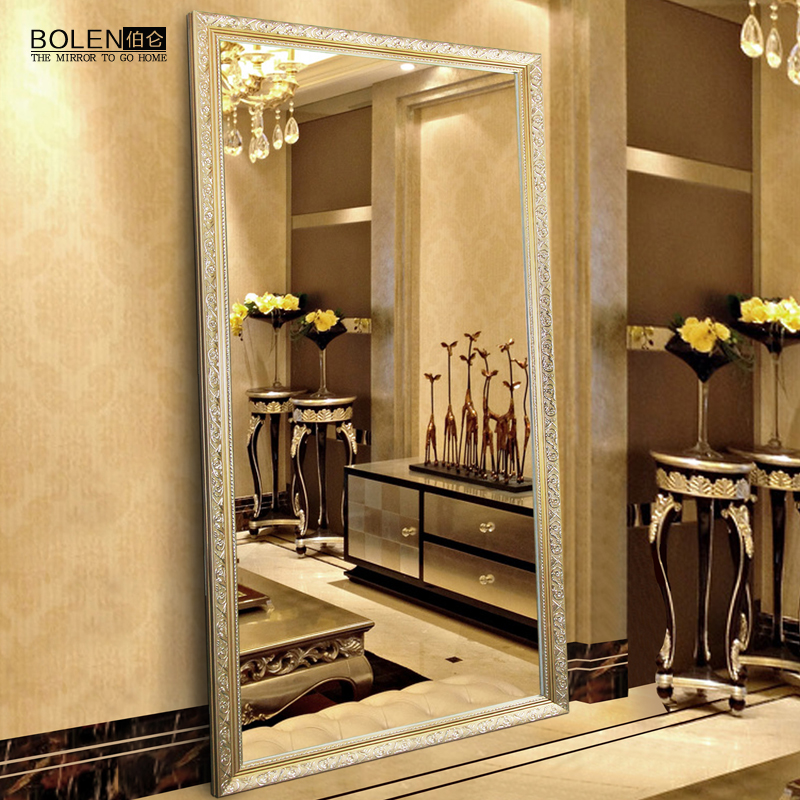 BOLEN Solid wood full-body mirror Full-body mirror Floor-to-ceiling mirror Full-body mirror Wall-mounted mirror Wild Full-body mirror Floor-to-ceiling mirror