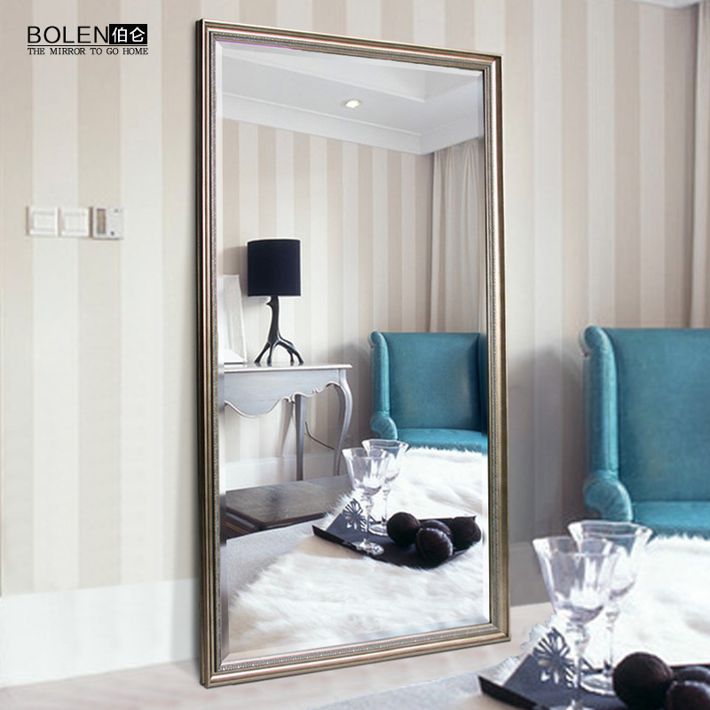 BOLEN American mirror Full-body full-length mirror Floor-standing mirror European-style full-length mirror with bracket Bedroom wall-mounted large mirror