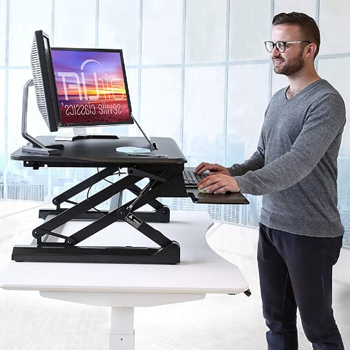 Standing Workstation Adjustable Desk Computer Stand Laptop Desktop Monitor Adjustable Desk Heightening Bracket