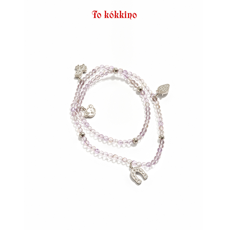 Tokokkino「Tipsy Alice」Amethyst 925 Silver Pendant Long Necklace/Bracelet* Eternal Series