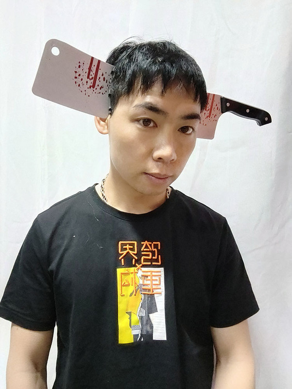 Halloween Scary Head Knife Head Nail Prank Toy Masquerade Costume Funny Props Mask Headgear Halloween Scary Head Knife Head Nail Prank Toy Masquerade Costume Funny Props Mask Headgear