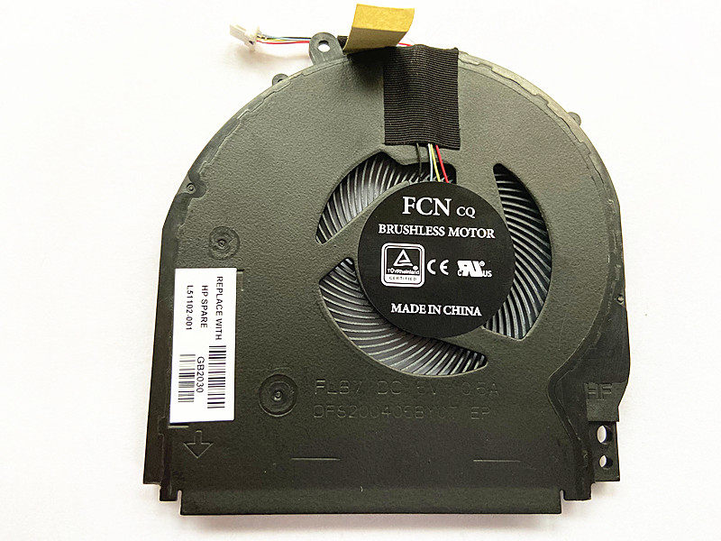 New HP 14-dh1036tx 14m-dh tpn-w139 l51102-001 fan with rear cover