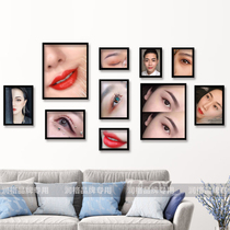 Eyebrow eye lip Photo Wall beauty shop wall mural embroidery nail photo frame photo album Beauty Salon background wall decoration