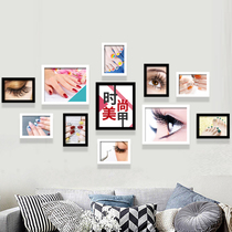 Embroidery nail nail photo decoration wall semi-permanent shop background wall beauty salon wall painting nail shop nail hanging painting