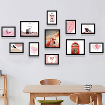 Photo wall decoration non-perforated personality creative Mediterranean style photo frame hanging wall Net red photo wall Nordic frame wall
