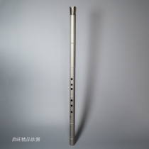 Titanium alloy flute mirror polished frosted metal dongxiao professional playing grade Qiwang famous teacher school sound quasi-eight-hole flute