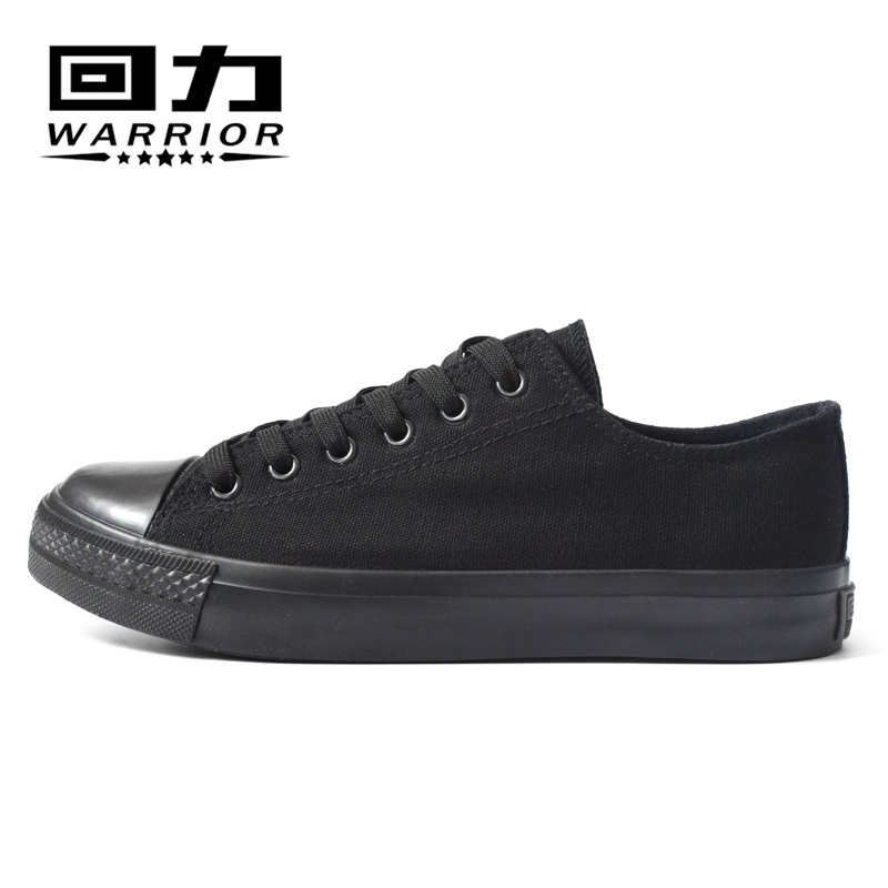 Pull-Back Canvas Shoes for Men and Women, Spring Low-Top Black and White Women's Shoes, Lace-Up Sneakers, Work, Sports and Leisure Shoes