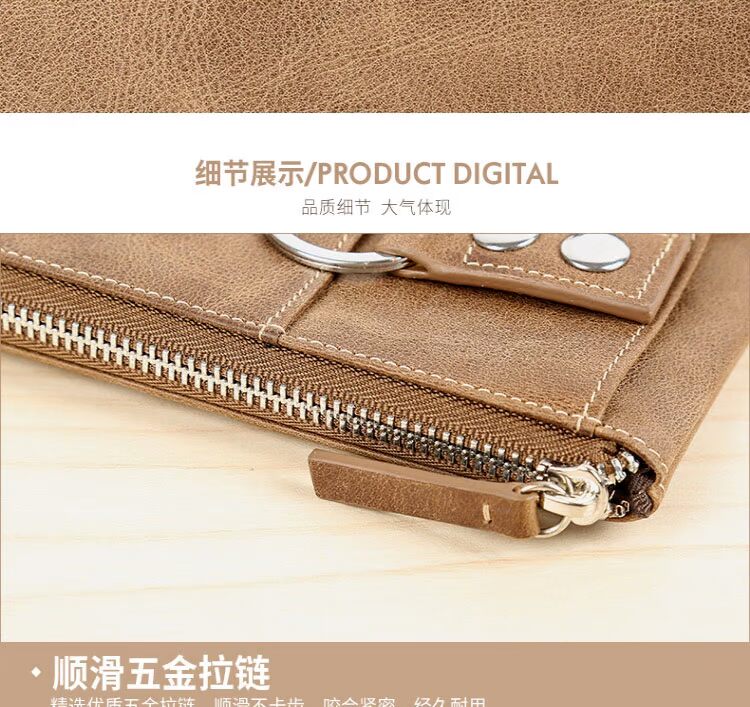 FAMAN Korea xe chìa khóa túi da nam dung lượng lớn đa chức năng đồng xu gói thẻ - Trường hợp chính móc khóa túi mini