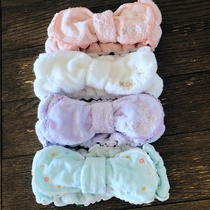2 pieces or more exported from Japan pure cotton hair ties soft wide cotton hair ties elastic cute and sweet.