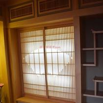  Japanese and Korean translucent doors and windows tatami lattice doors Japanese fan-shaped sliding doors partition Russian camphor pine customization