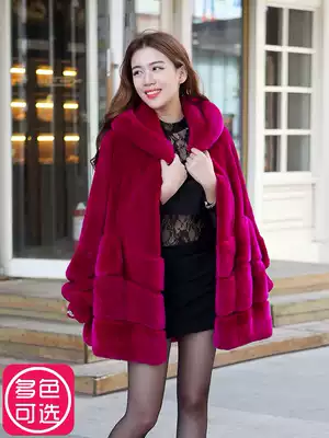 Whole leather Rex rabbit plush coat 2021 winter new product thickened fur One Rex rabbit plush coat high-end fur