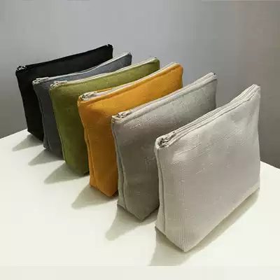 New original handmade cotton linen cosmetic bag literary simple hipster coin wallet