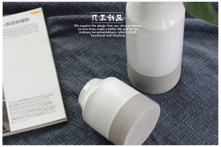 Mới Trung Quốc Hiện đại Trang chủ Bình gốm Màu sắc Trái đất Lò nung Hoa tráng men Phòng sắp xếp Phòng ngủ Văn phòng trang trí mềm mại - Vase / Bồn hoa & Kệ chậu ghép thông minh