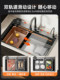 Kitchen Sink Large Single Tank 305 Stainless Steel Sink Undermount Dishwashing Sink Household Thickeneded Vegetable and Water Sink