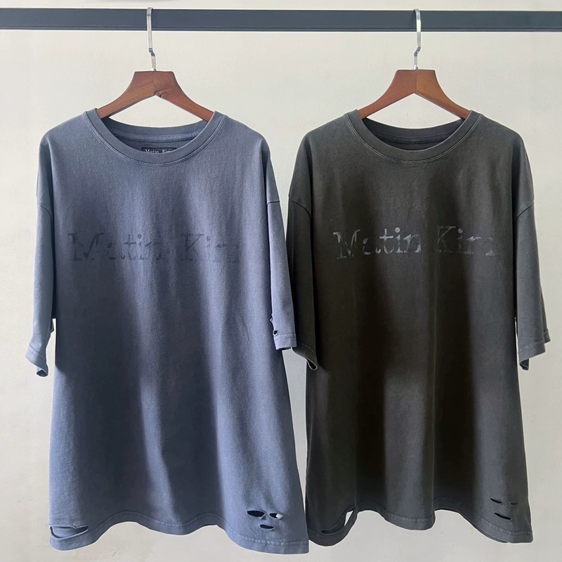 2026 Korean Matink*M New Vintage-Style Distressed Logo Print Loose Short-Sleeve Unisex T-Shirt 2026 Korean Matink*M New Vintage-Style Distressed Logo Print Loose Short-Sleeve Unisex T-Shirt