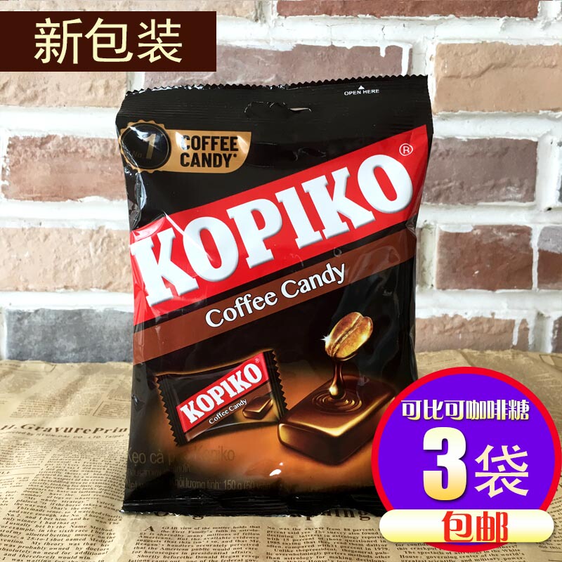 Korean Drama Coast Village Same Style Kopiko Coffee Candy Snacks Hard Candy 140g*3 Packs
