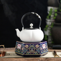  Enamel color TV pottery stove Hexagonal hexagonal tea stove Electric tea stove Cloisonne induction cooker Spring and autumn tea language tea stove