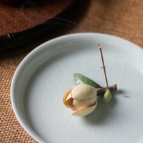  Han Xiaohua handmade ceramic incense plug hand pinch ceramic flower tea incense plug plate Tea pet decoration line incense plug lying incense seat