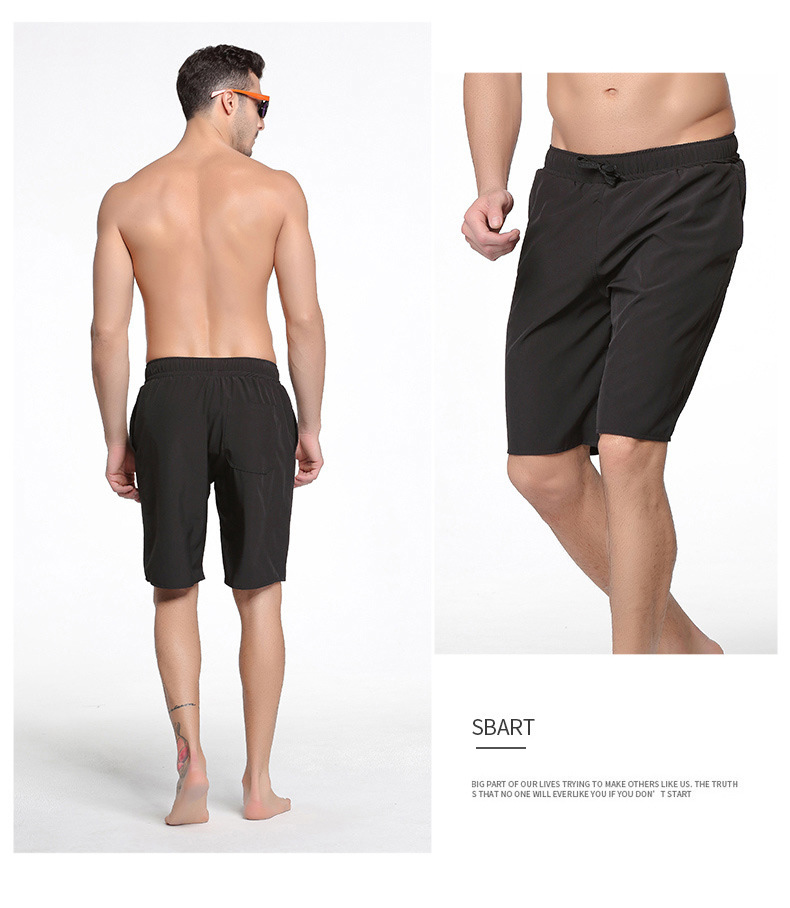 Shark Barr Quần nhanh đi biển Quần nam thoải mái thư giãn bên bờ biển Khu nghỉ dưỡng bơi năm điểm Đồ bơi kích thước lớn Quần short Quần lớn 衩 Thủy triều mùa hè - Quần bãi biển 	quần dù đi biển	
