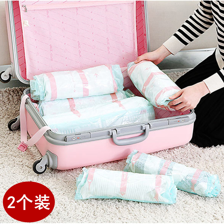 Hand roll compression bag luggage clothing storage organizer bag vacuum clothing storage bag travel classification large storage bag