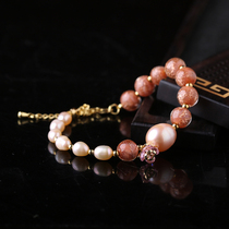 Advanced sense pearl bracelet female national style temperament Net Red jewelry retro bracelet simple hand string girlfriend couple gift