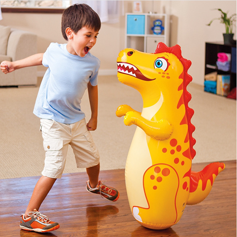 Inflatable Toy Adult Sandbag Tumbler Inflatable Boxing Sandbag Hollow Standing Sandbag Indoor Fitness Decompression