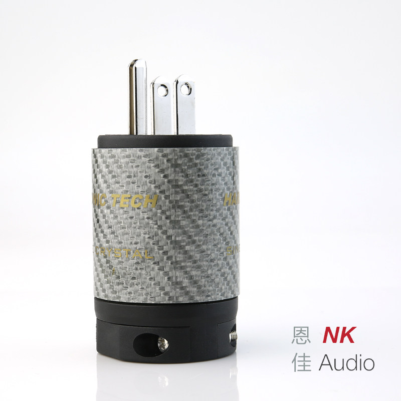 Original licensed American Harmonic Tech carbon fiber shell single crystal copper power plug plug tail audio dedicated