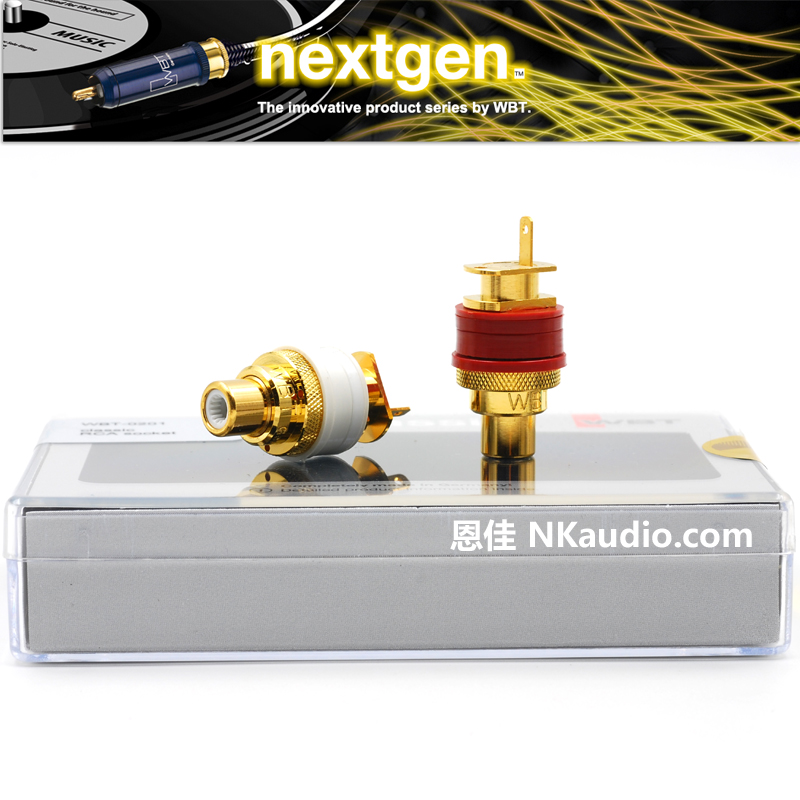 Original licensed German WBT 0201 RCA socket signal seat lotus socket