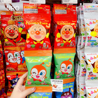 现货日本tohato桃哈多面包超人牛奶加钙焦糖玉米粟米条4连包11g*4