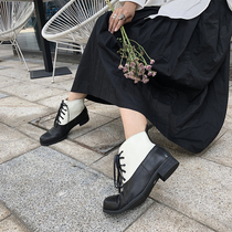 Diablo Minor (Bermuda) Yamamoto Boots 2021 Spring and Autumn New Leather Lace-Up Martins Boots Boots