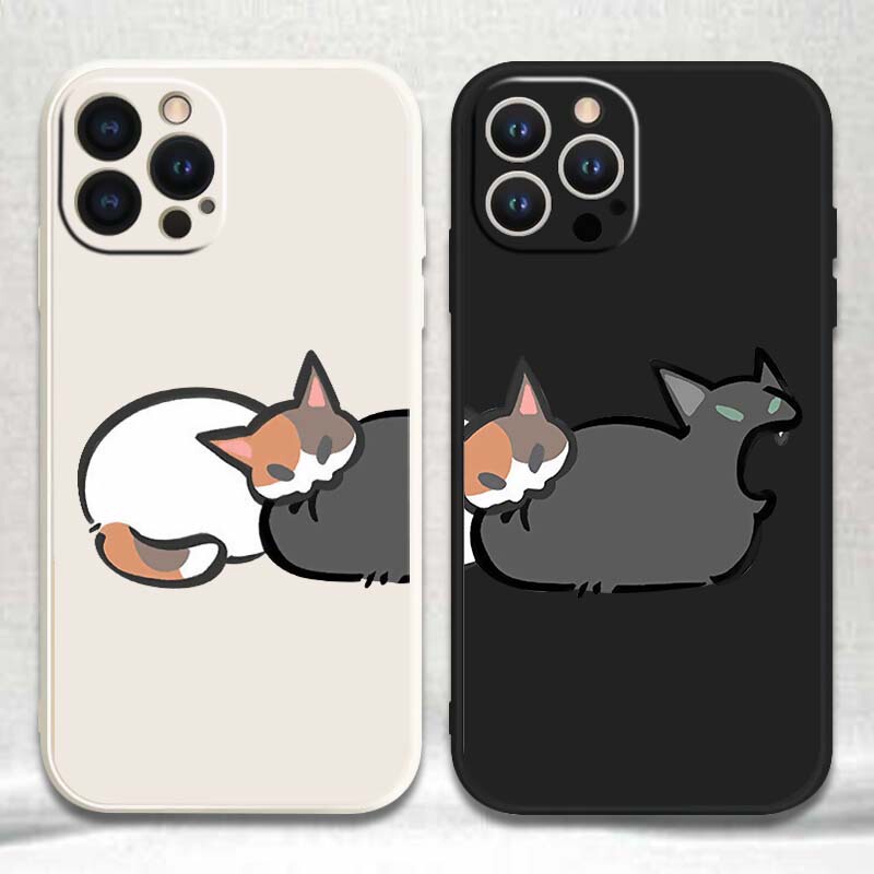 Cute Cat Couple Phone Case Suitable for Iphone17, Apple 16/16Promax/15/14, Oppo, Huawei Magic6Pro, Vivox200, Xiaomi 15/1413Pro, Samsung