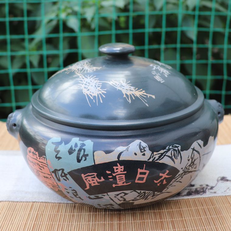 Steam boiler gas boiler Purple Casserole Boiler Steam Pan Chicken to Bingang Normal University All Handmade 3 Number of Purple Pottery Steam Pot Treasures in Yunnan