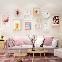 Album wall-mounted photo wall punch-free room decoration Wedding shop scene net safflower shop decoration layout