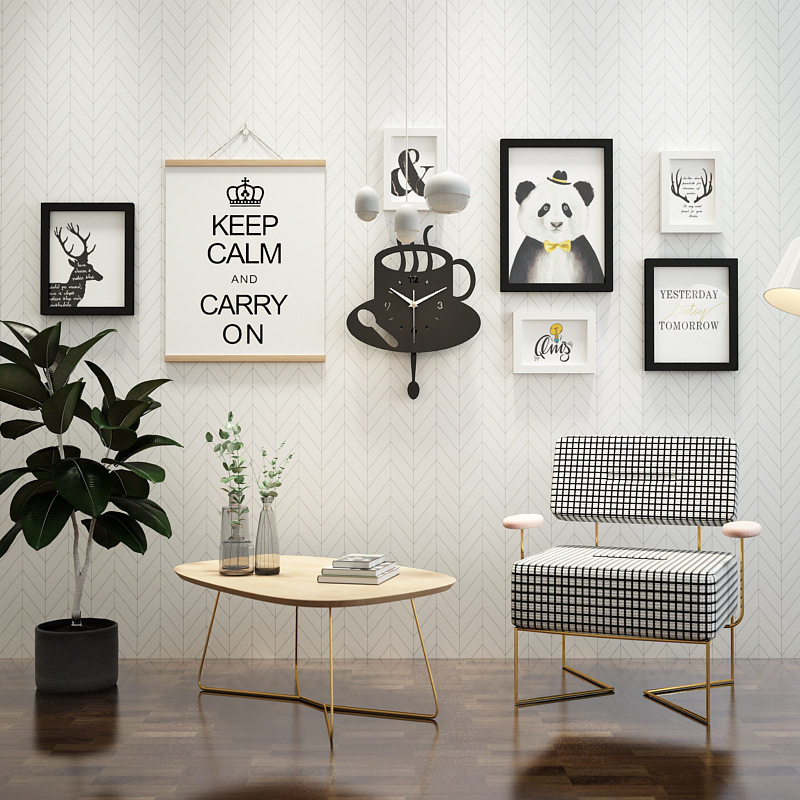 Dining Hall Wall Decoration Hanging Decoration Minimalist Modern Nets Red Creativity Nordic Hanging Accessories Milk Tea Wall Wall