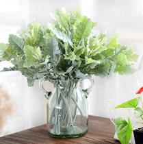  Silver warped leaf high-end simulation plant flower arrangement with simulation flower Artificial plant decorative flower