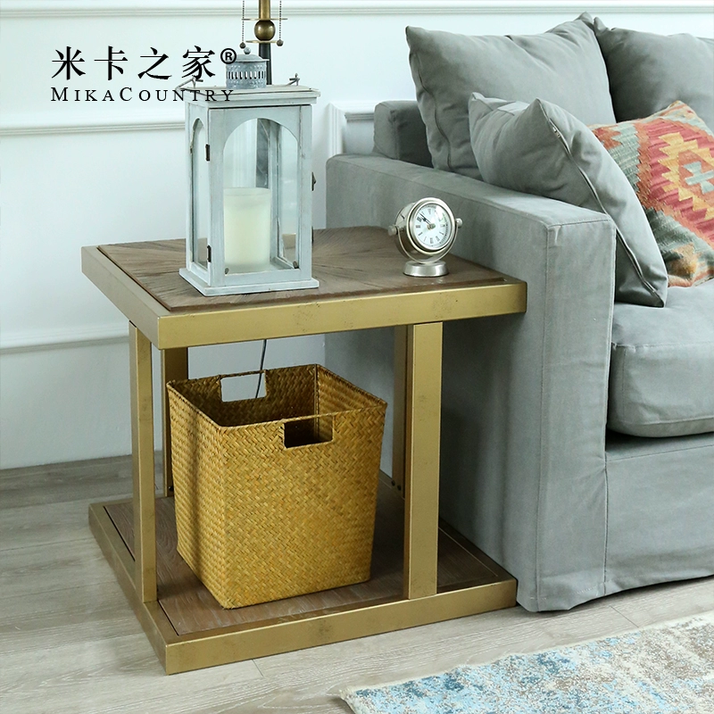 Mỹ Bắc Âu tối giản bàn sofa góc bàn cà phê sang trọng ánh sáng bàn cà phê bên trong lưới màu đỏ biểu hiện bên cạnh bàn hàng Châu - Bàn trà