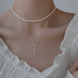 Летнее ожерелье с бантиком, сексуальный аксессуар, серебро 925 пробы, коллекция 2022, премиум класс, легкий роскошный стиль