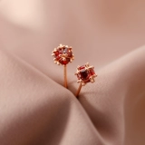 Красные небольшие дизайнерские серьги, серебро 925 пробы, 2025 года