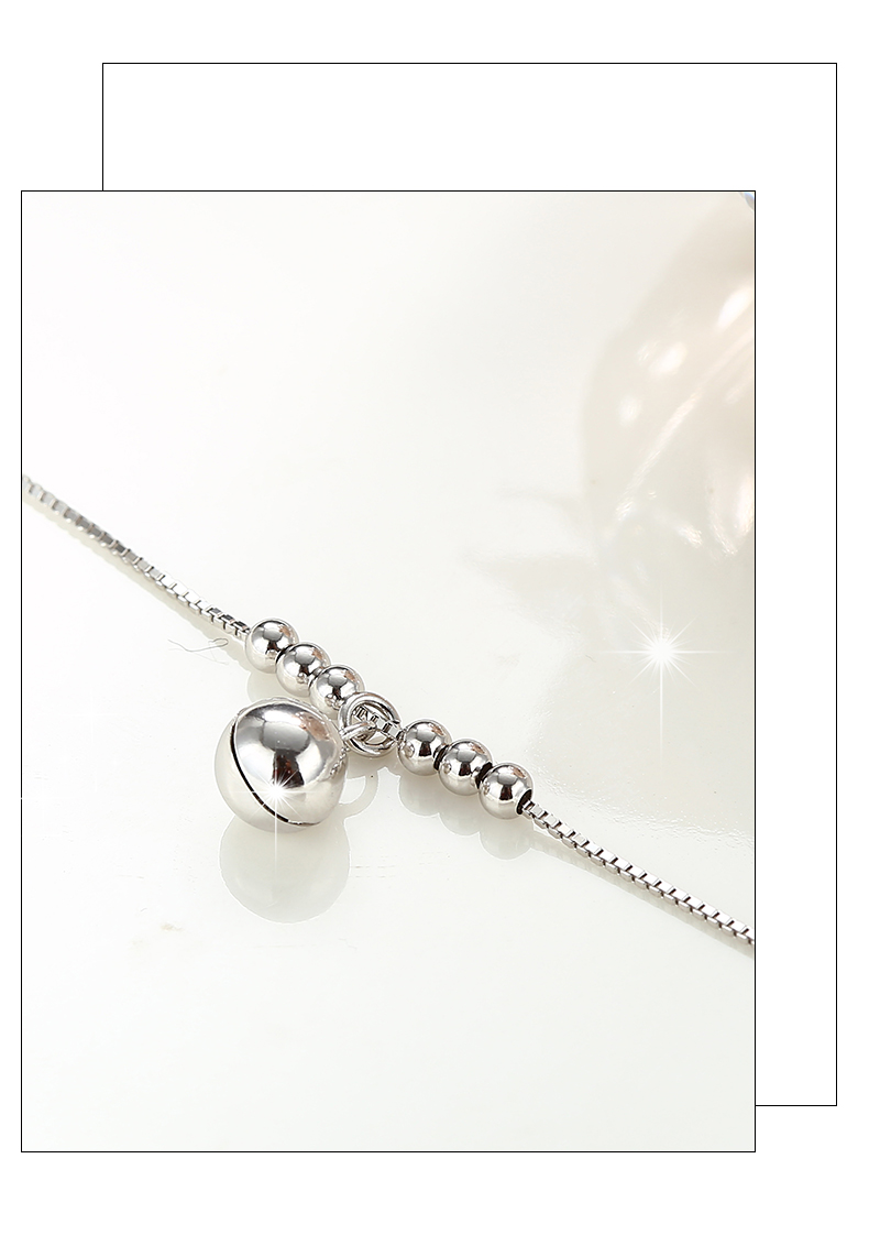 925 sterling bạc với chuông âm thanh vòng chân nữ vòng đeo tay chân chuỗi Hàn Quốc phiên bản của sinh viên đơn giản Sen cổ phong cách mắt cá chân chuỗi lắc chân nữ đẹp