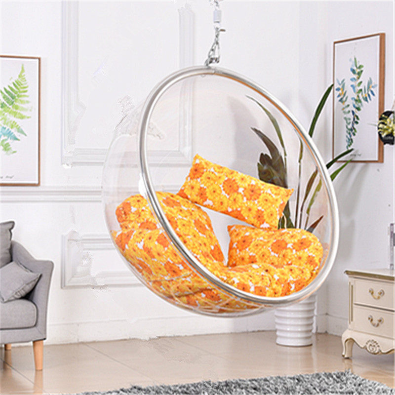 Transparent Hanging Basket Home Outdoor swing Shake Basket Net Red Folk Sleeping ceiling suspended ceiling Bubble Chair Hanging glass Ball Pendant Chair