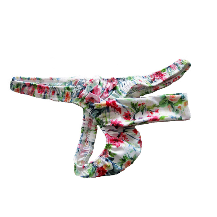 Thong nam giác t quần hoa đồ lót nam chà nhám sữa lụa voi thong đồ lót quần thủy triều quần xì giấy