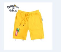 Qi Qi frog summer dress children men and women cotton cartoon yellow sports shorts sweetheart duck leather band five-point pants 0160