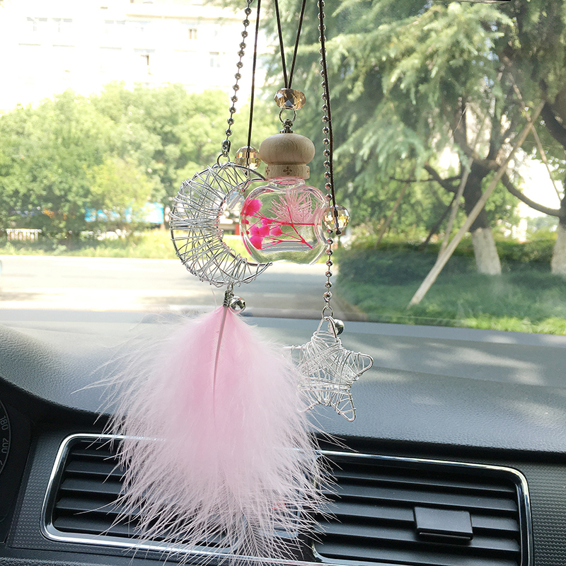 Star Moon Feather Apple Shaped Car Perfume Pendant Goddess Special Lasting Light Fragrance High-end Car Fragrant Lavender Essential Oils